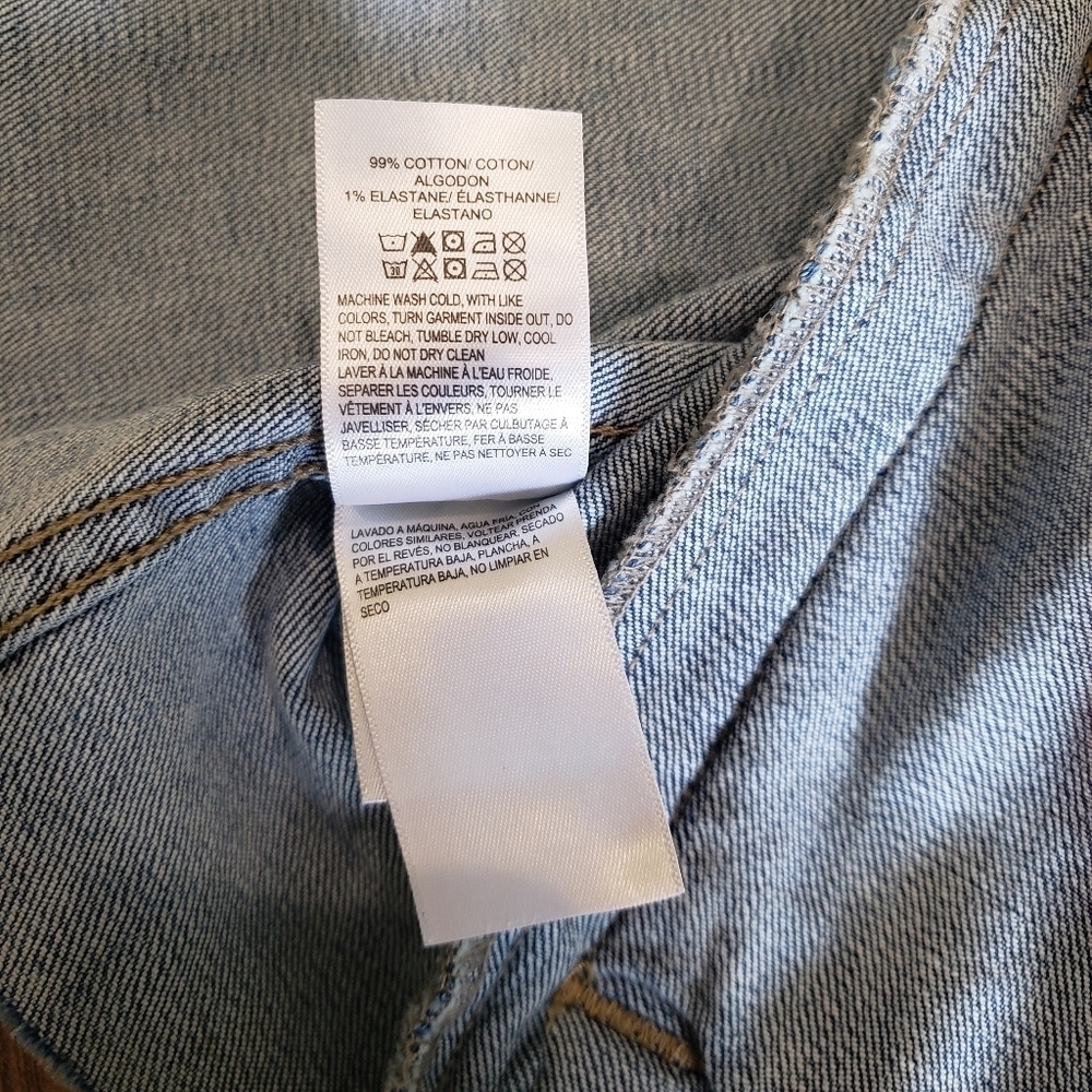 NWT Lucky Brand Fray Hem Denim Jacket Size Large - Picture 5 of 8